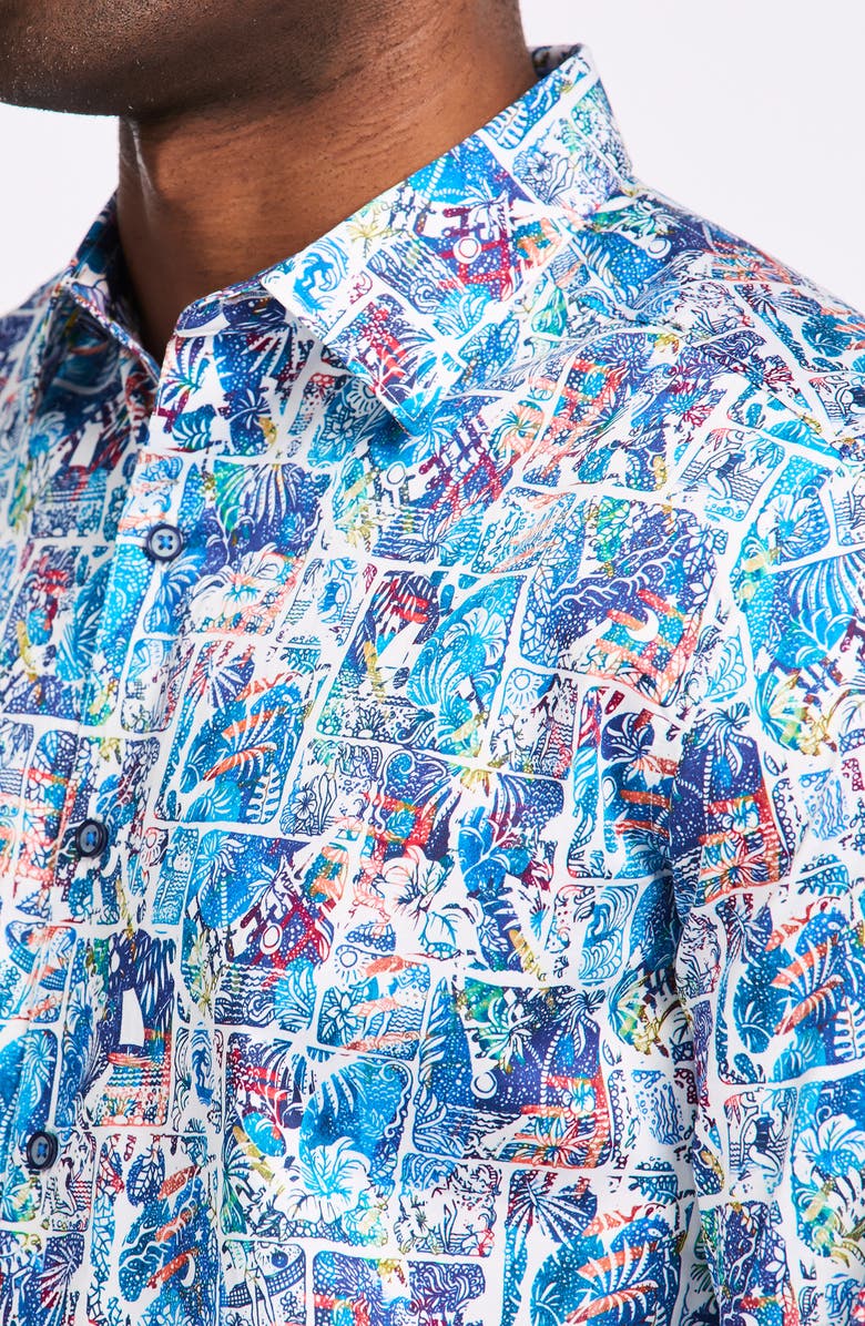 Robert Graham Elbert Cotton Button-Up Shirt, Alternate, color, Multi