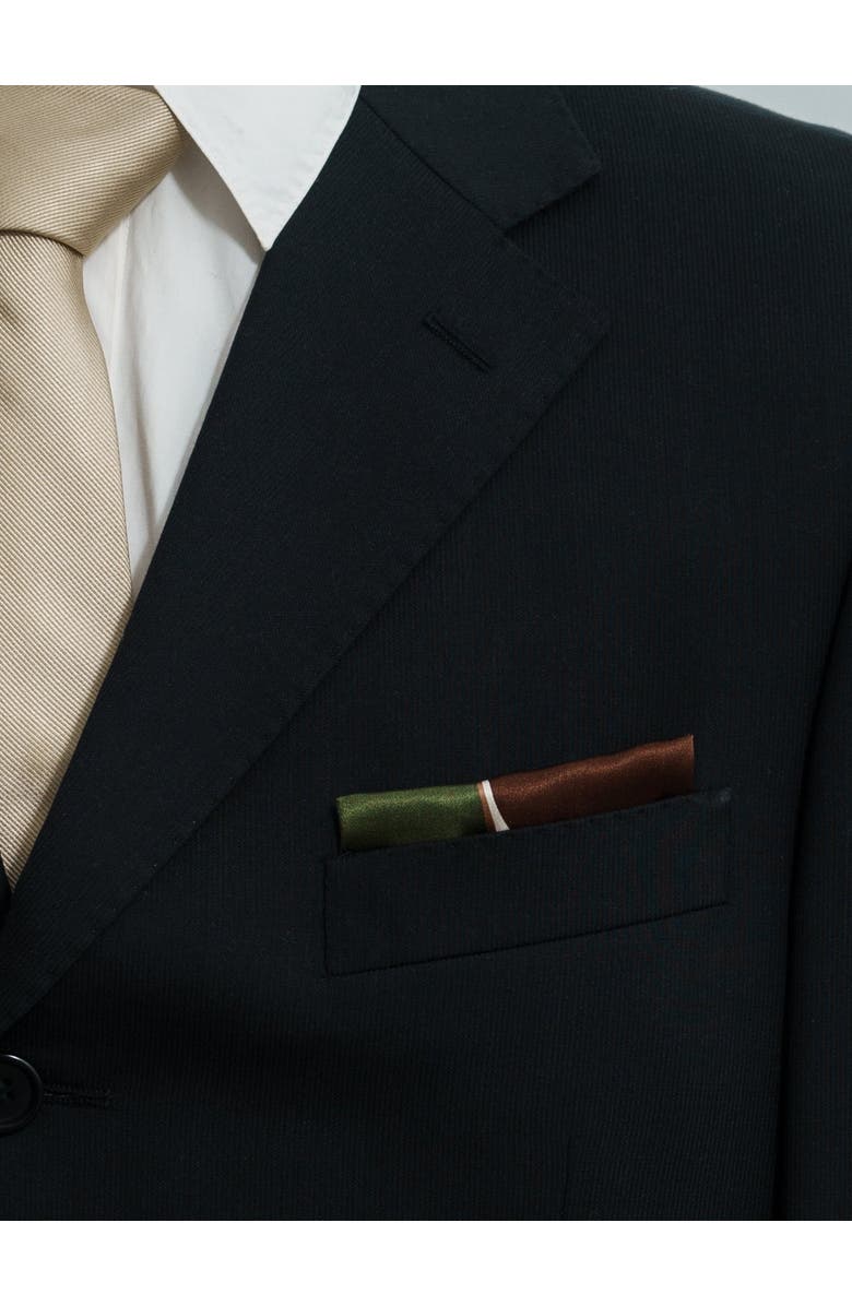 Lost Pattern Modular Silk Pocket Square, Alternate, color, Green