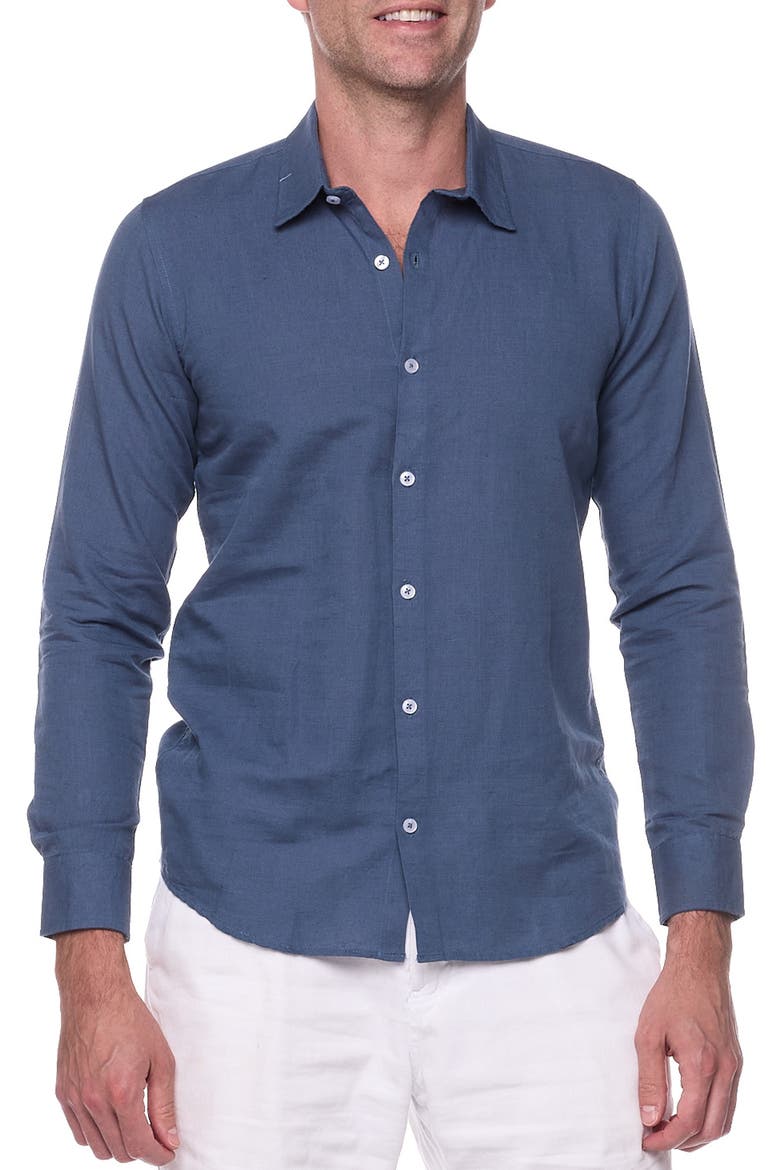 Full Sleeves Resort Shirt, Main, color, FRENCH BLUE