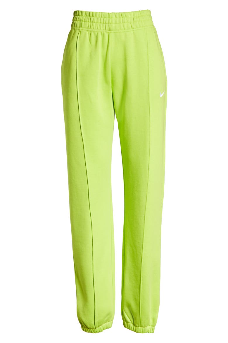 Sportswear Essential Fleece Pants, Alternate, color, 321 ATOMIC GREEN/ WHITE