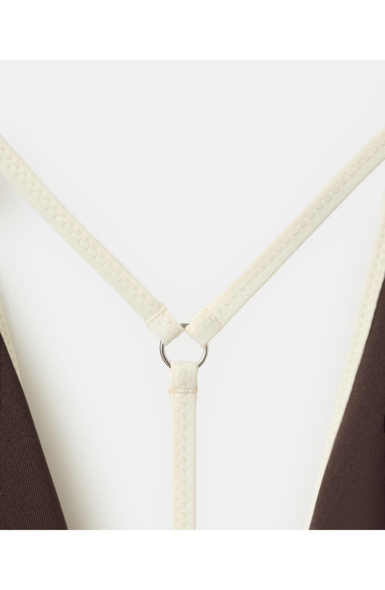 MANGO Plunge Racerback One-Piece Swimsuit, Alternate, color, 