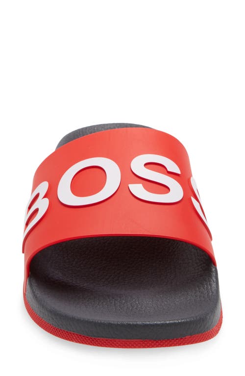 Hugo Boss Logo-print Flatform Slides