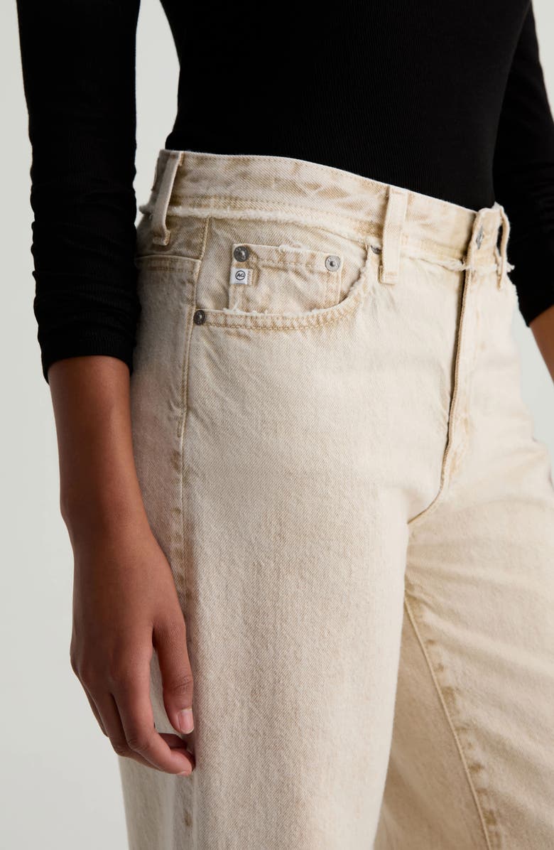 AG Saige Ankle Wide Leg Jeans, Alternate, color, Sulfur Melange Camel