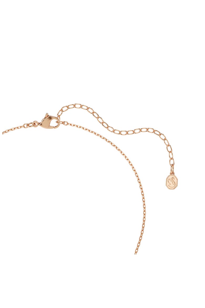 Swan Pendant Necklace, Alternate, color, ROSE GOLD/ WHITE