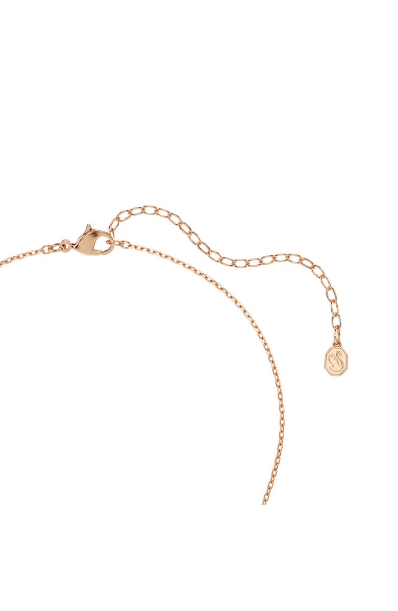 Swarovski Swan Pendant Necklace, Alternate, color, Rose Gold/ White