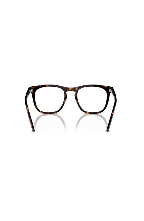 Ray Ban Ray-ban 51mm Square Optical Glasses In Brown