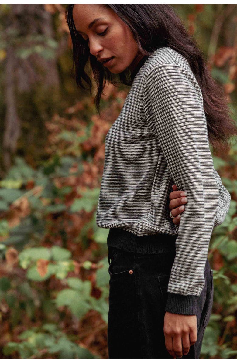 Bridge & Burn Ansel Sweater, Alternate, color, Charcoal Stripe