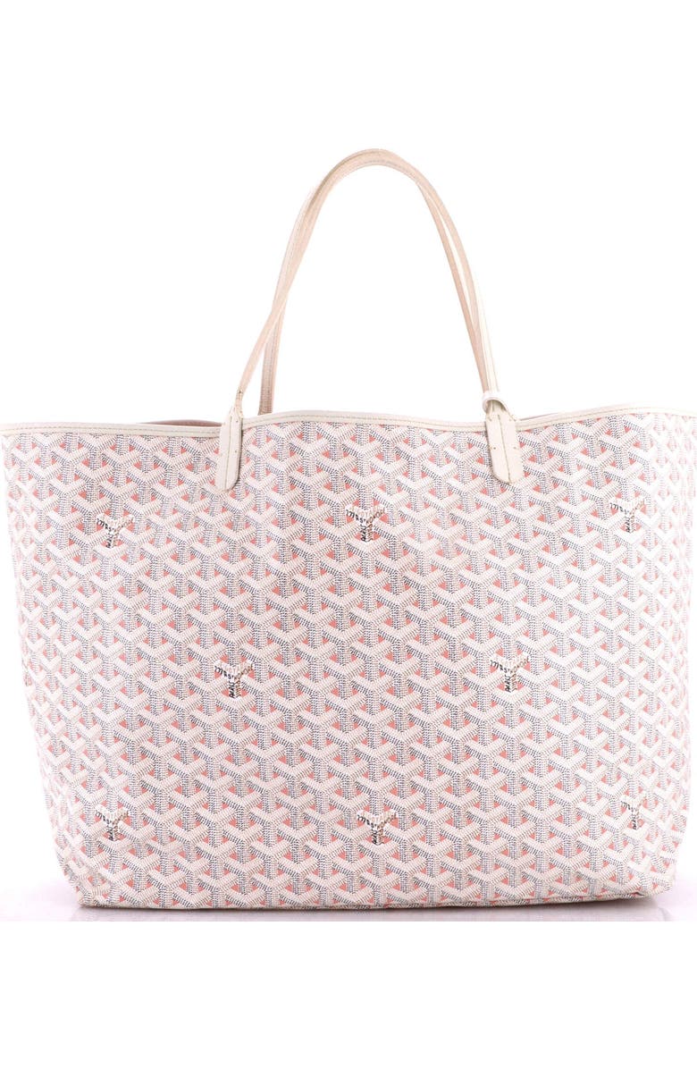 Pre-Owned Goyard Saint Louis Tote Claire Voie Coated Canvas GM, Alternate, color, White