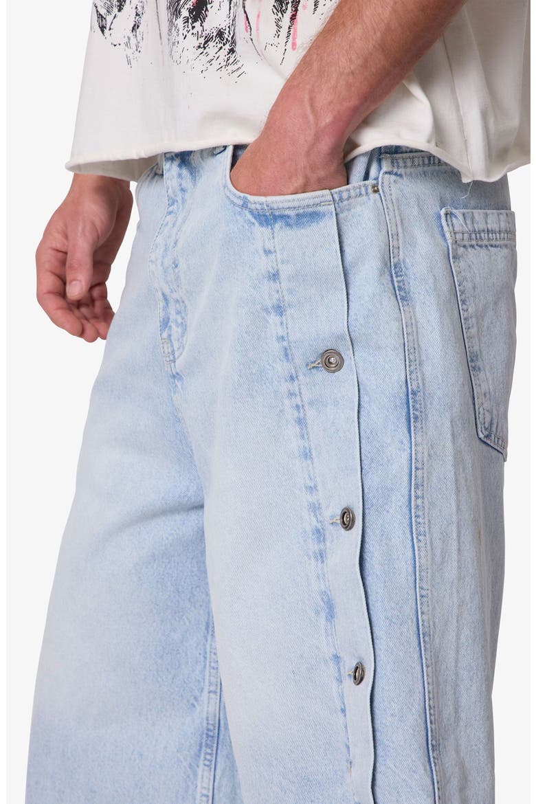 Ultra Baggy Offset Button Crop Jeans, Alternate, color, LIGHT BLUE