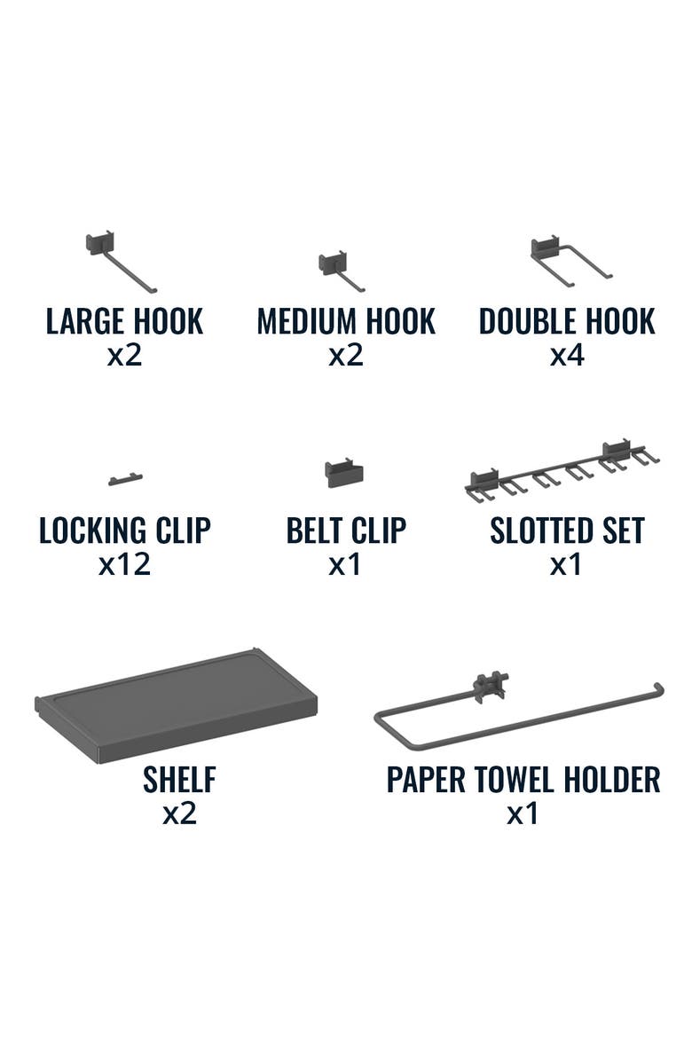 StoreYour 34" x 32" Pegboard | 13 Attachments, Alternate, color, Black