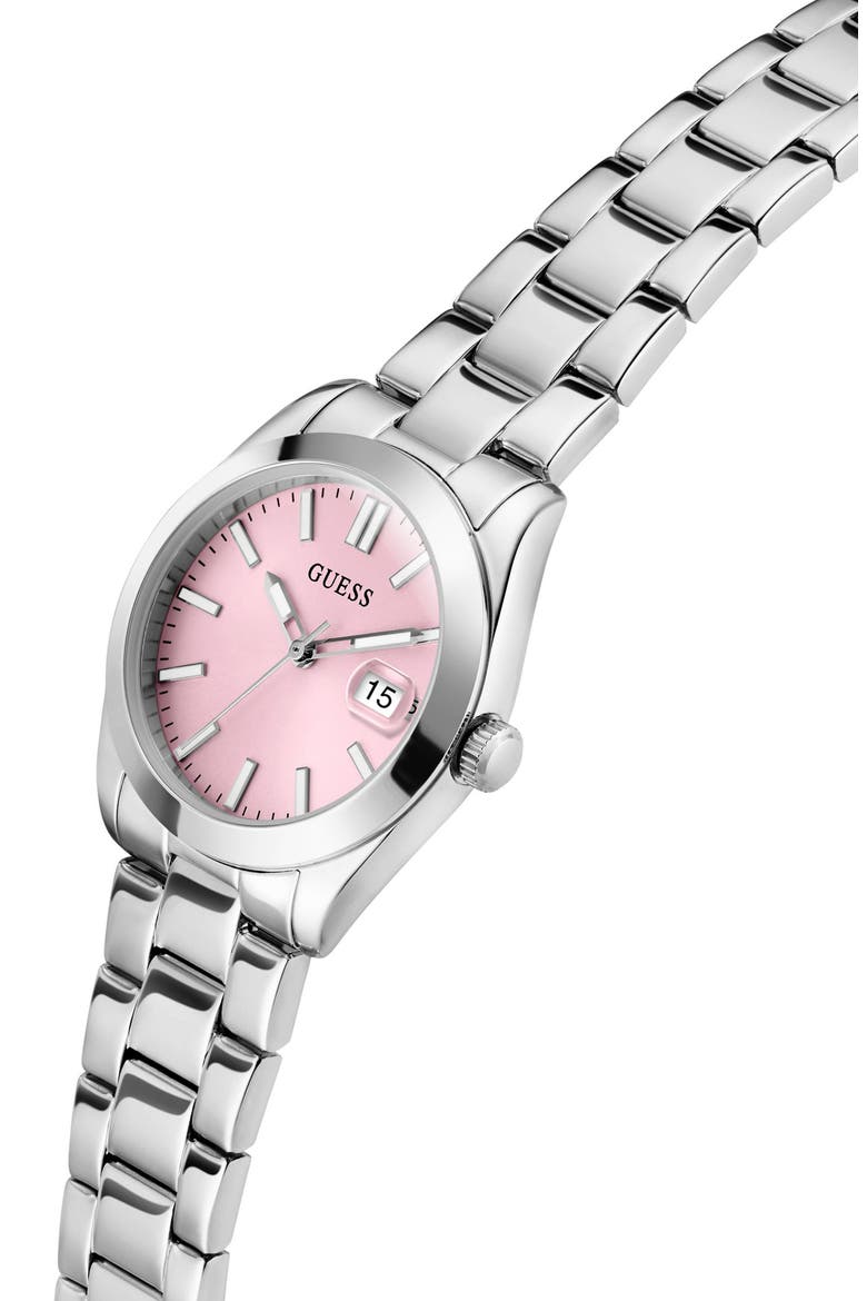 Date Bracelet Watch, 32mm, Alternate, color, PINK/ SILVER
