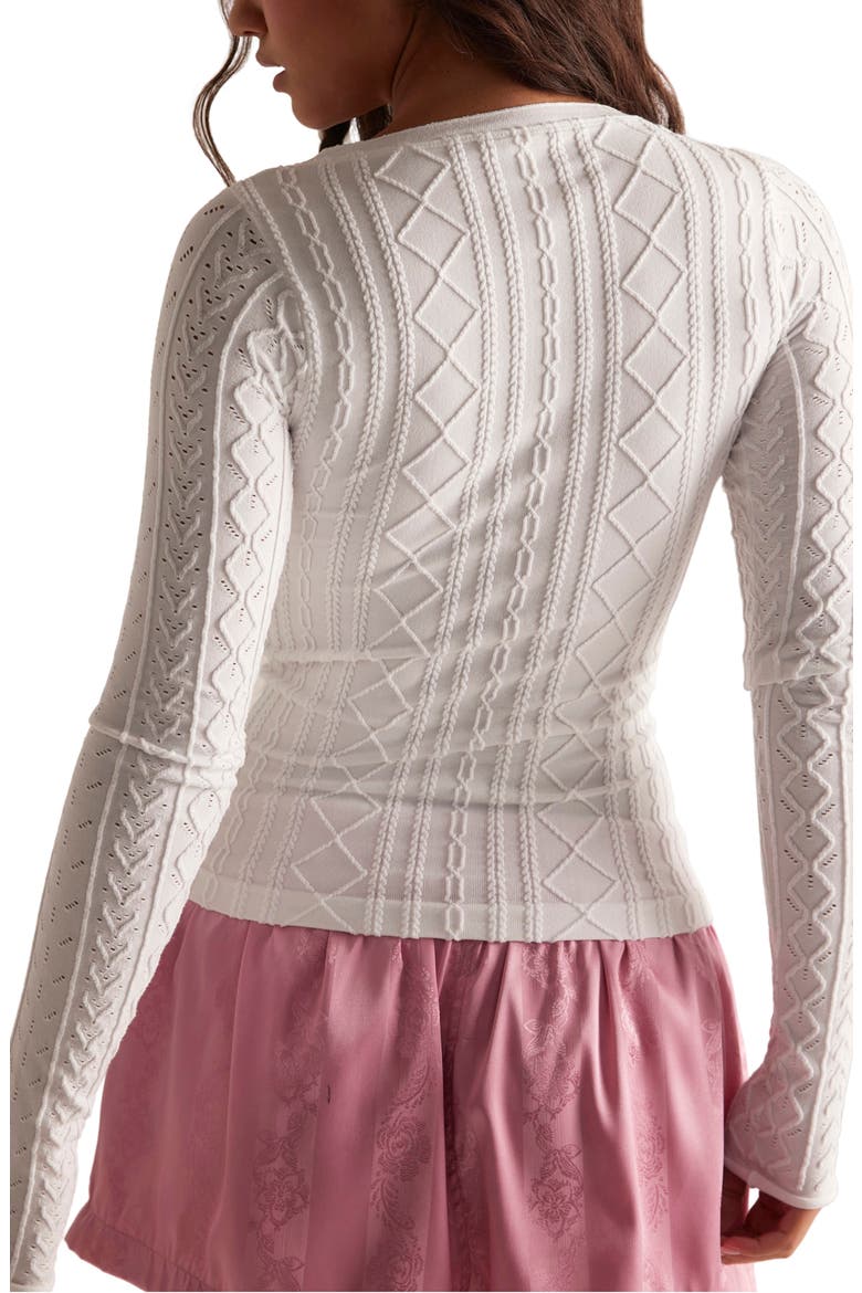 So Soft Seamless Long Sleeve Top, Alternate, color, CLEAN IVORY