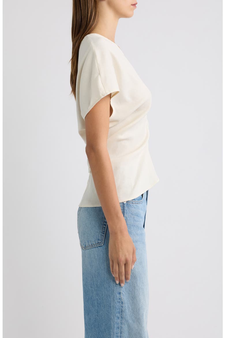 Ginie Ruched Cap Sleeve Top, Alternate, color, CREAM
