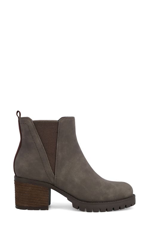 Mia Jody Ribbed Lug Sole Chelsea Boot In Brown