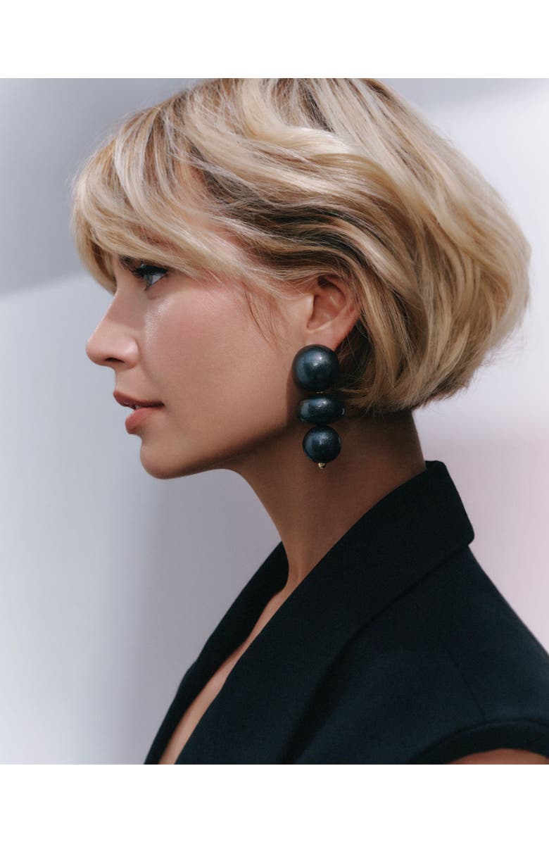 Saulė Label Nola Earrings, Alternate, color, Black Coral