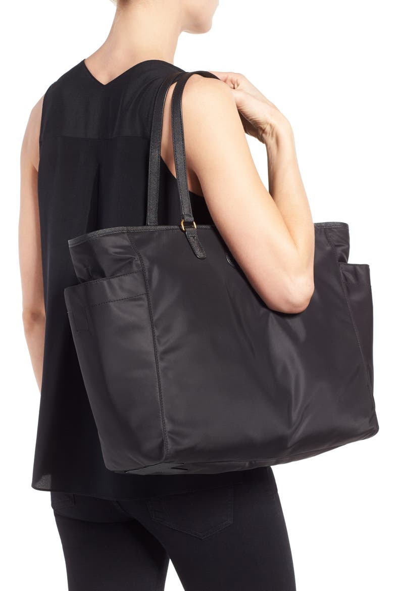 Scout Nylon Diaper Tote, Alternate, color, BLACK