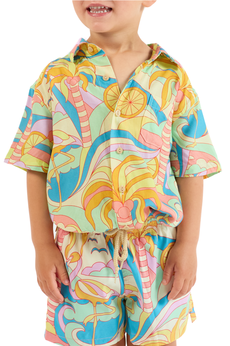 The Paradiso - Boys Hawaiian Shirt, Alternate, color, Yellow
