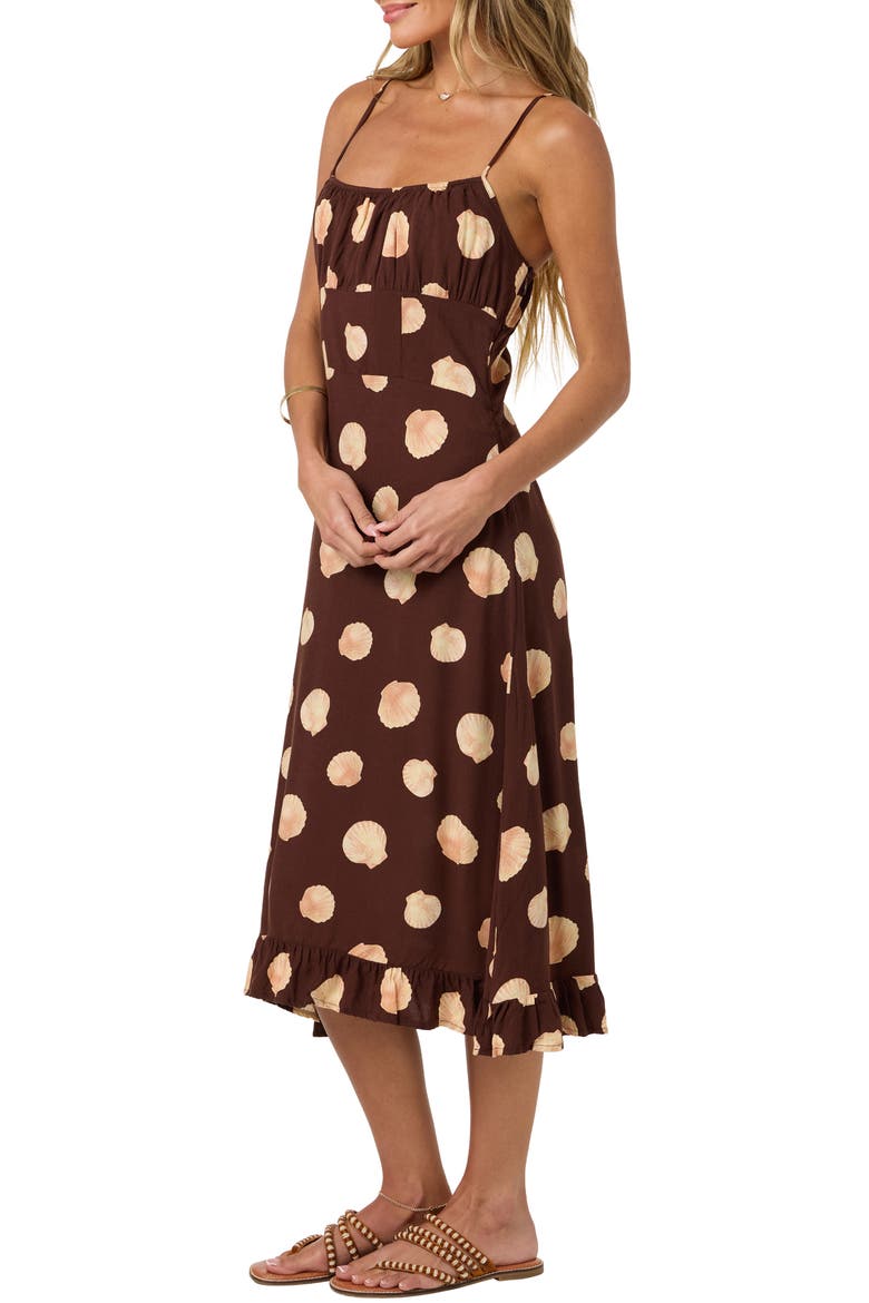 Jorgie Camila Shell Midi Dress, Alternate, color, CHOCOLATE
