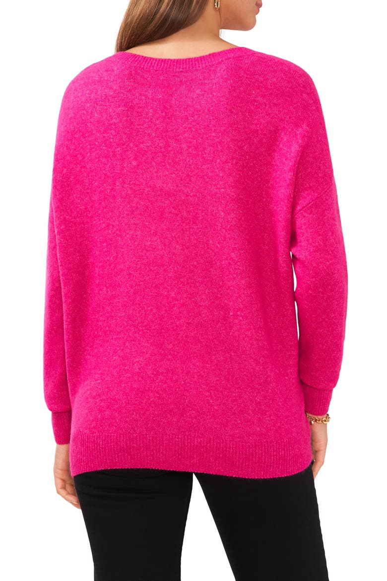 Drop Shoulder V-Neck Sweater, Alternate, color, EUPHORIA