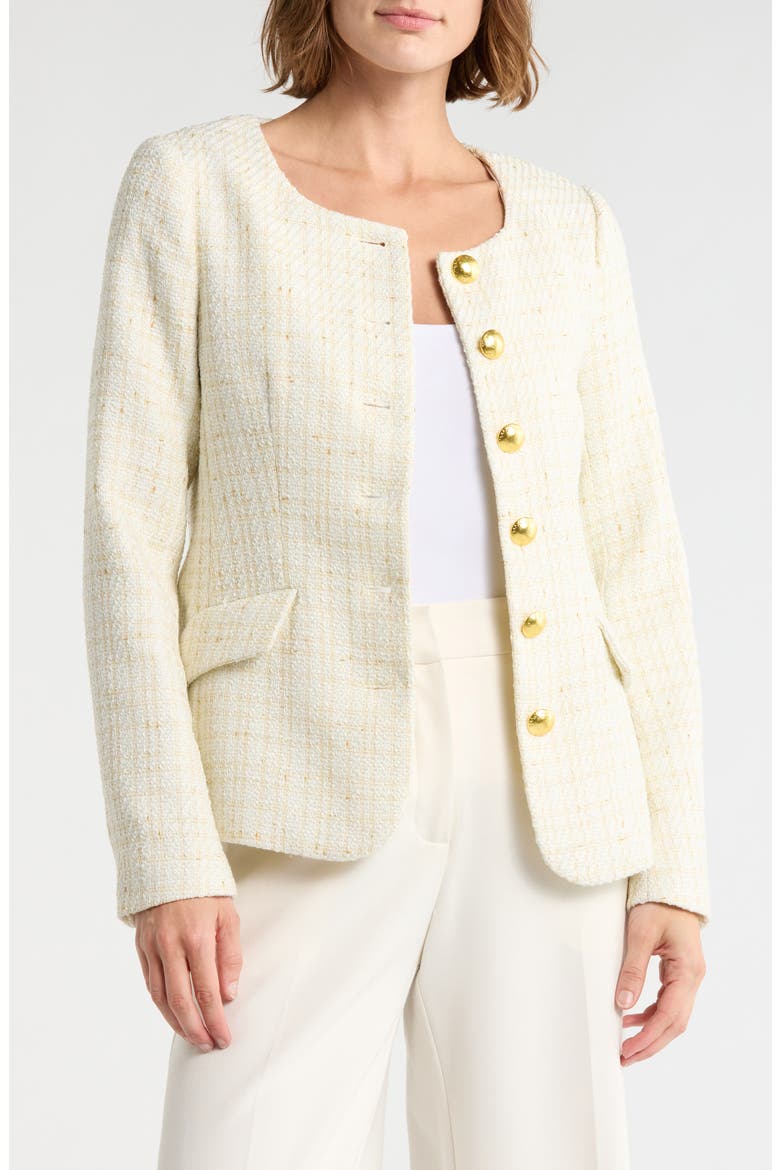 Lynn Bouclé Blazer, Main, color, OFF WHITE