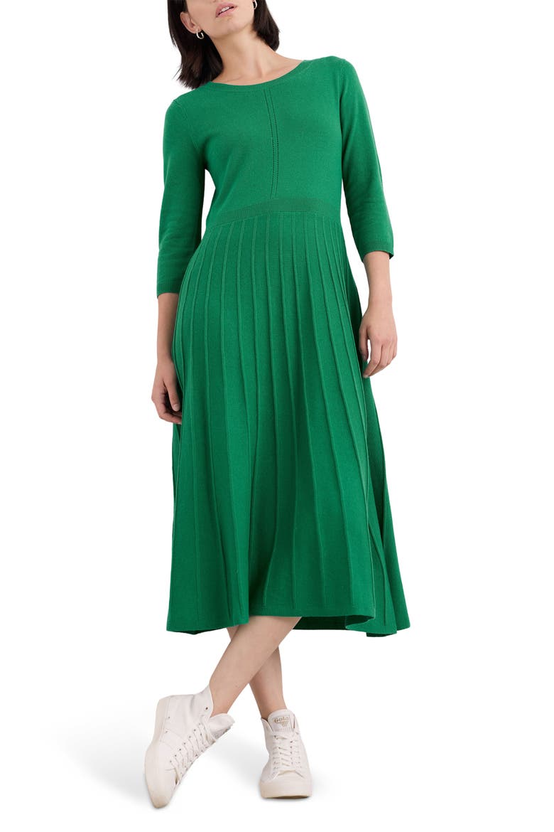 Folk Song Sweater Midi Dress, Main, color, KNIT MELANGE GLADE