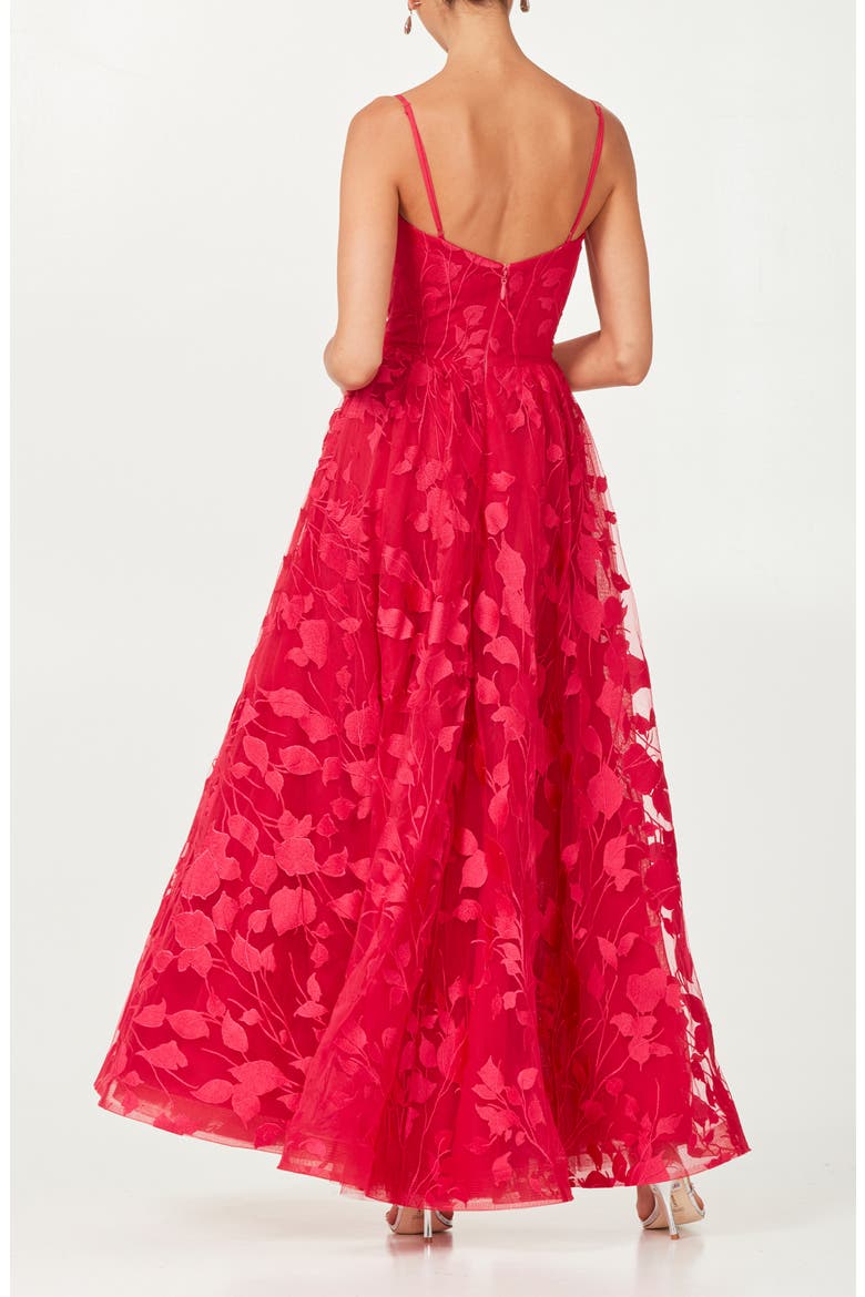 Karolina Embroidered Gown, Alternate, color, FUCHSIA/ RED