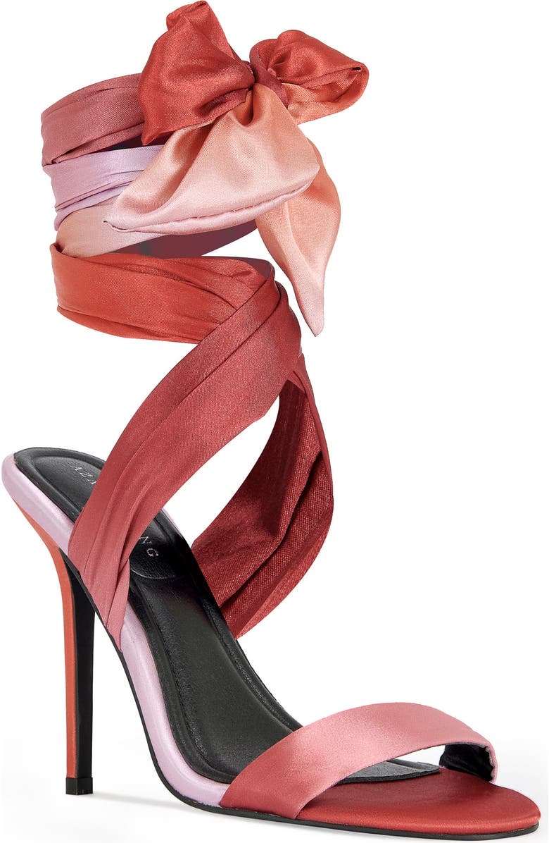 AZALEA WANG Elzon Ankle Wrap Sandal, Main, color, Orange