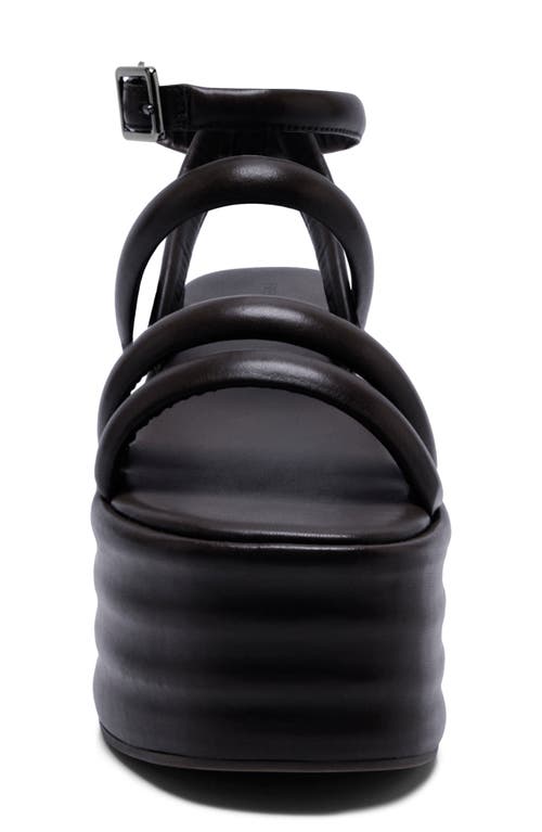 Free People Iris Flatform Sandal In Black Leather