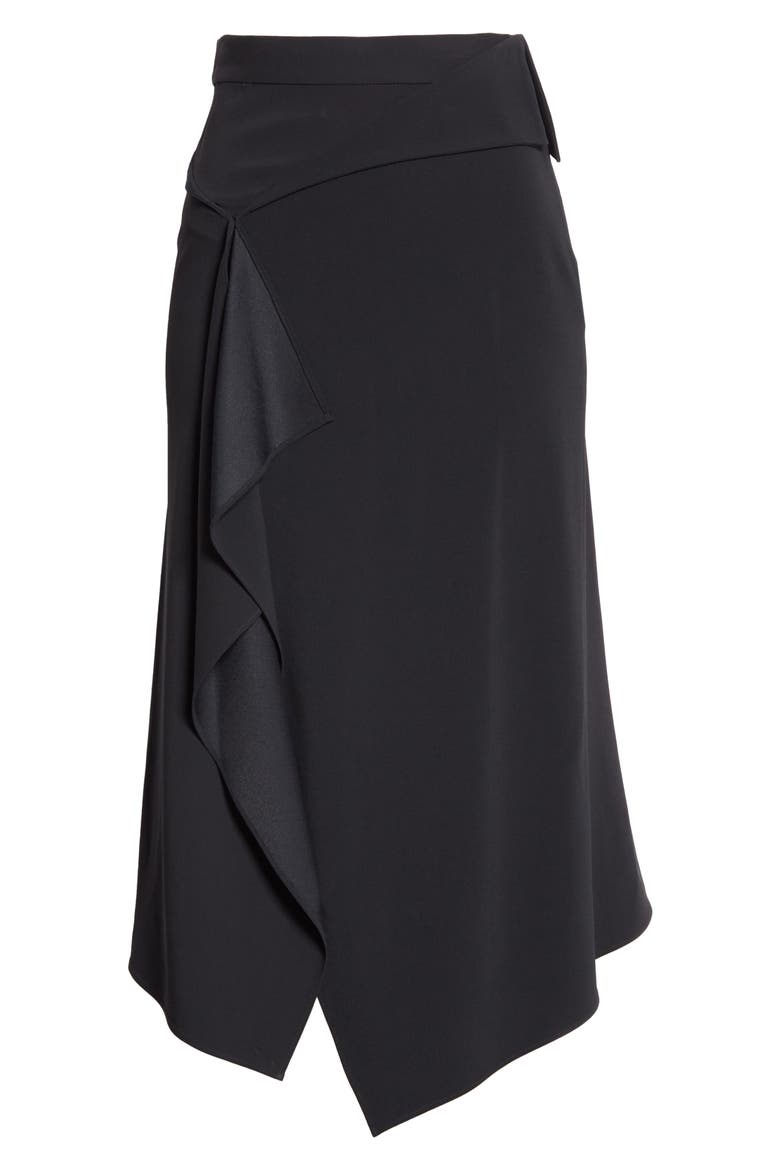Asymmetrical Cady Skirt, Alternate, color, BLACK