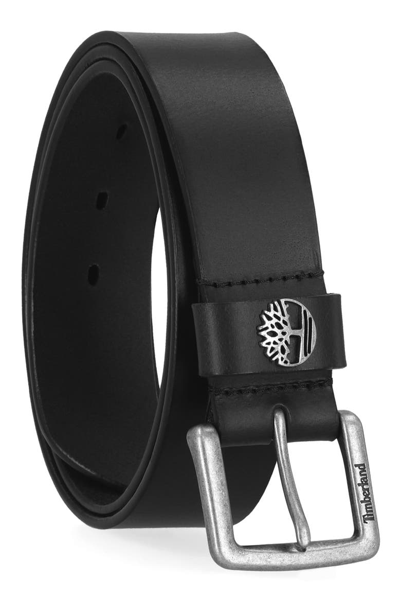 Leather Belt, Alternate, color, BLACK