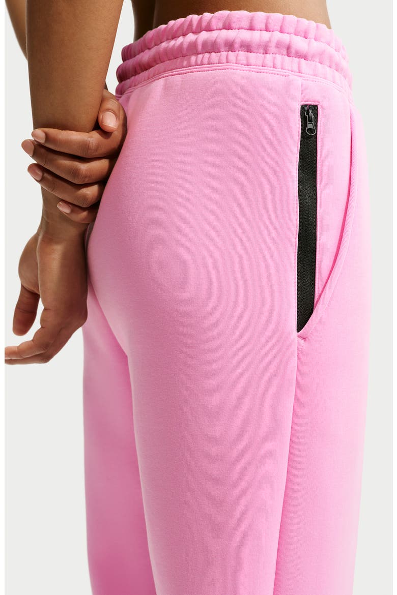 Sportswear Tech Fleece Mid-Rise Joggers, Alternate, color, PINK RISE/ BLACK