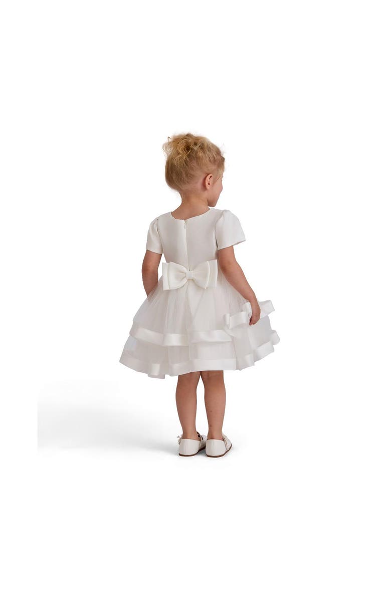 Tulleen Satin Bow Dress, Alternate, color, White