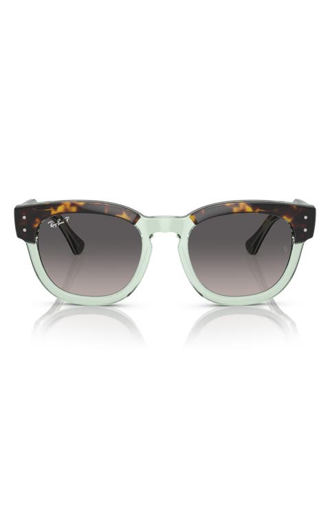 Mega Hawkeye 53mm Gradient Polarized Square Sunglasses