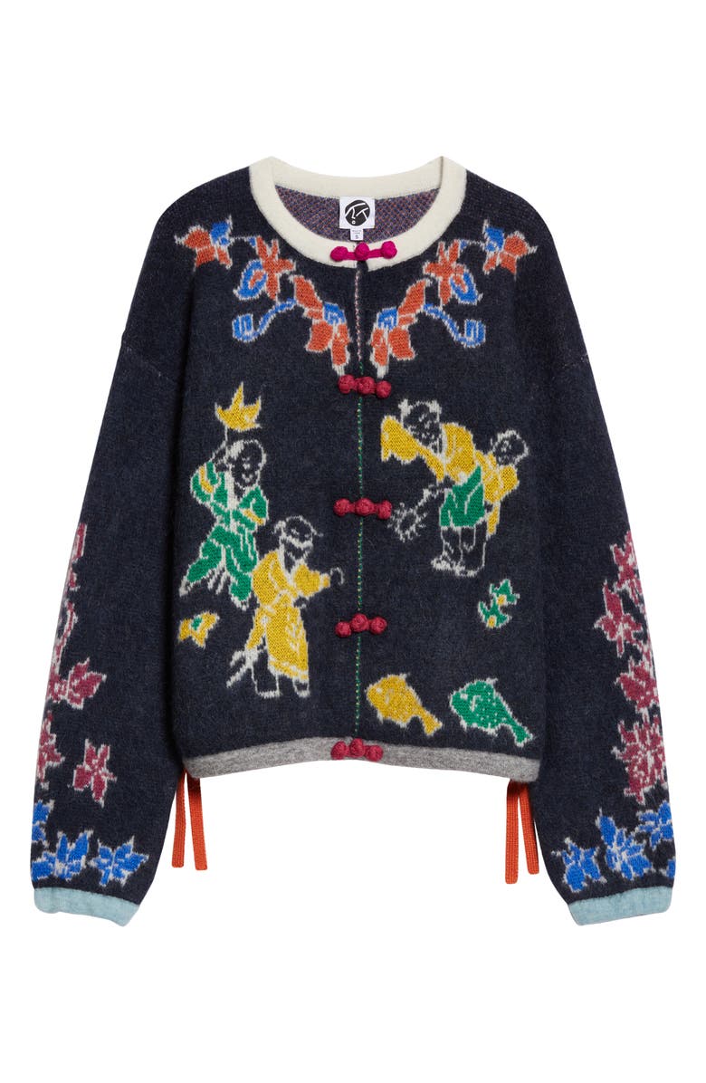 YanYan Laza Winter Oversized Wool & Alpaca Blend Cardigan, Main, color,