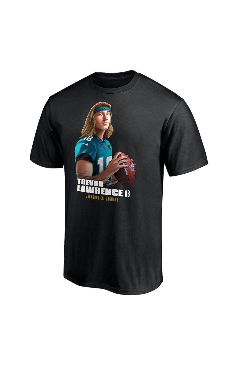 FANATICS Men's Fanatics Branded Trevor Lawrence Black Jacksonville Jaguars Player Graphic T-Shirt, Alternate, color, 