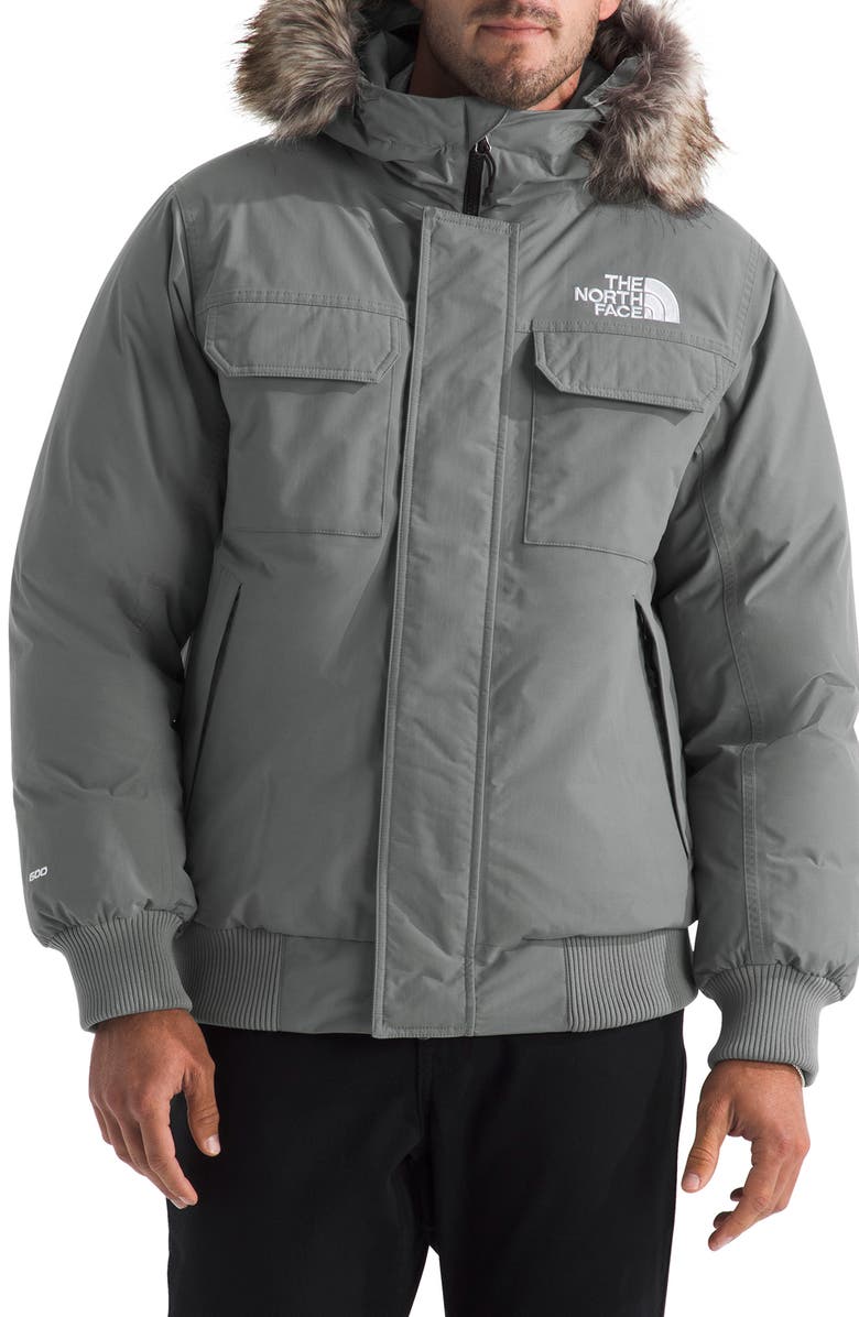 The North Face McMurdo Water Repellent 600 Fill Power Down Jacket with Removable Faux Fur Trim, Main, color, Smoked Pearl