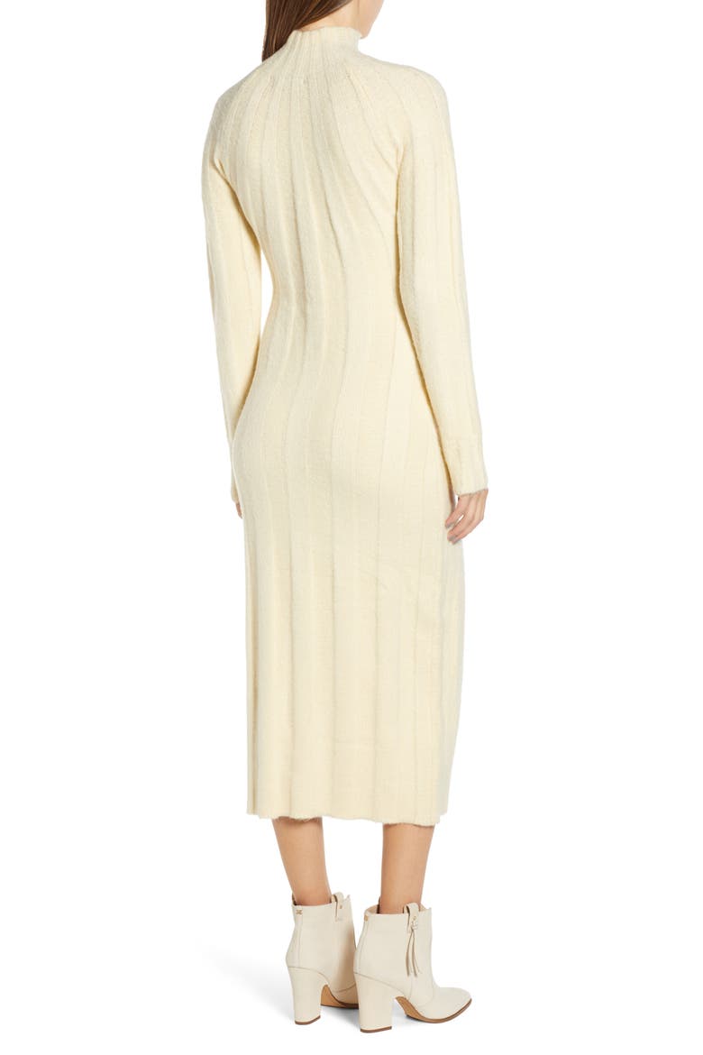 Wide Rib Sweater Dress, Alternate, color, IVORY