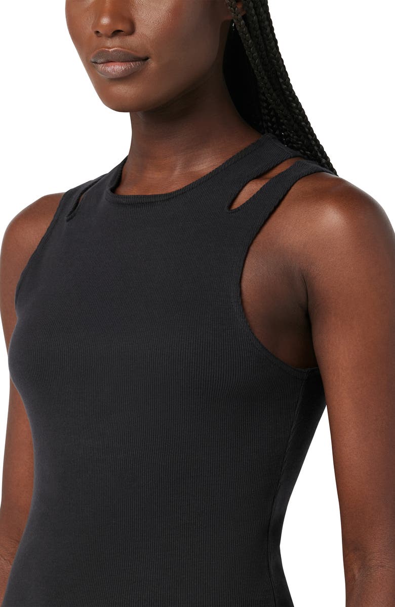 Hudson Jeans Cutout High Neck Tank, Alternate, color, Black