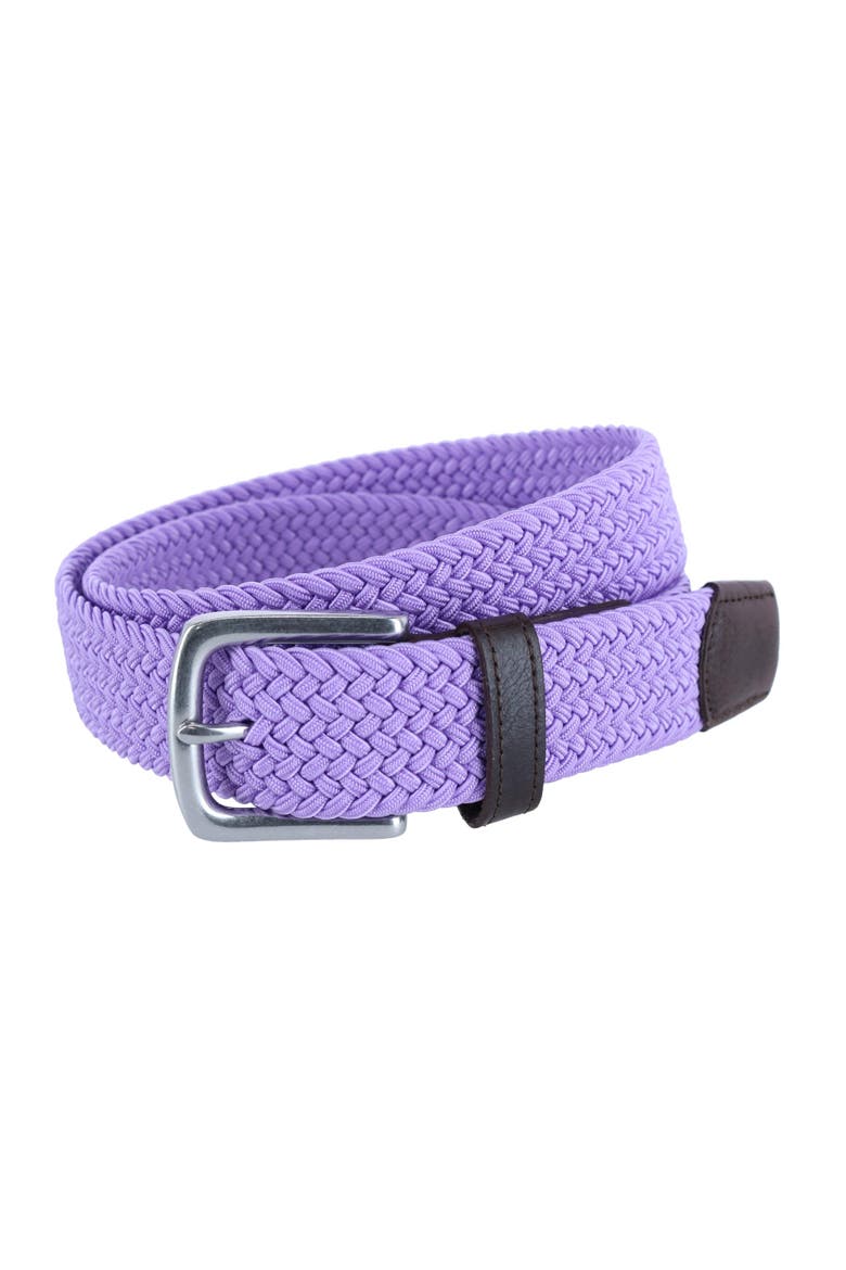 Riverside Solid Stretch Weave Belt, Main, color, Light Purple