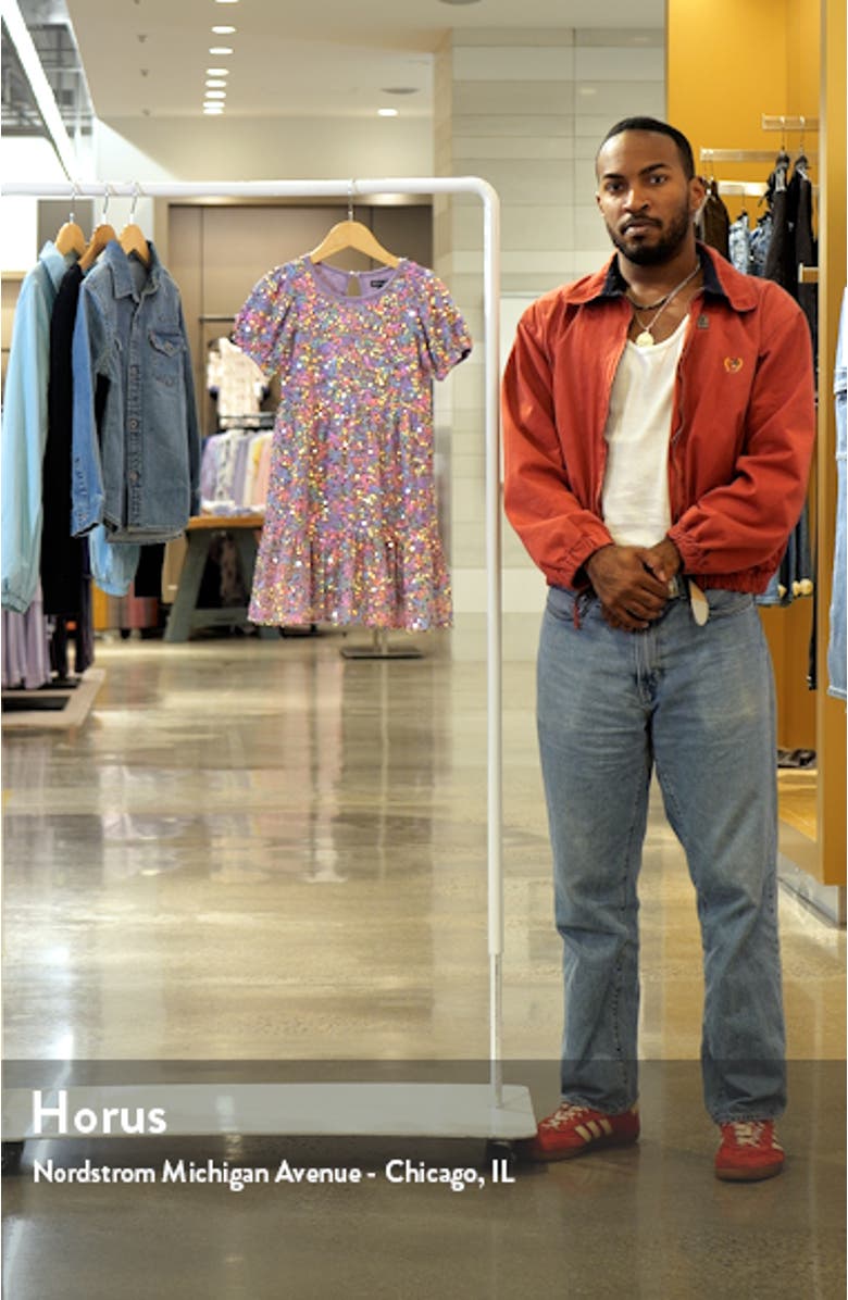 Kids' Sequin Ruffle Dress, sales video thumbnail