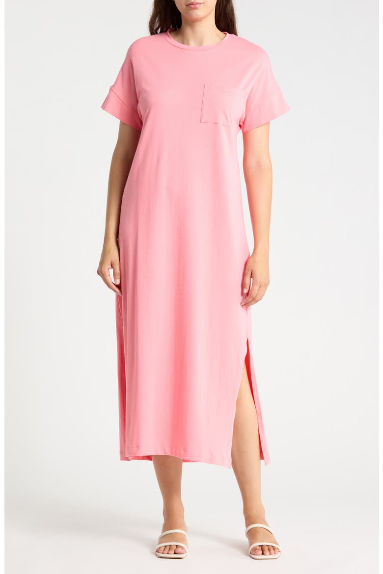 Maxi T-Shirt Dress, Main, color, STRAWBERRY PINK