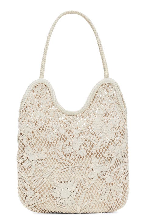 Medium Crochet & Soutache Shoulder Bag