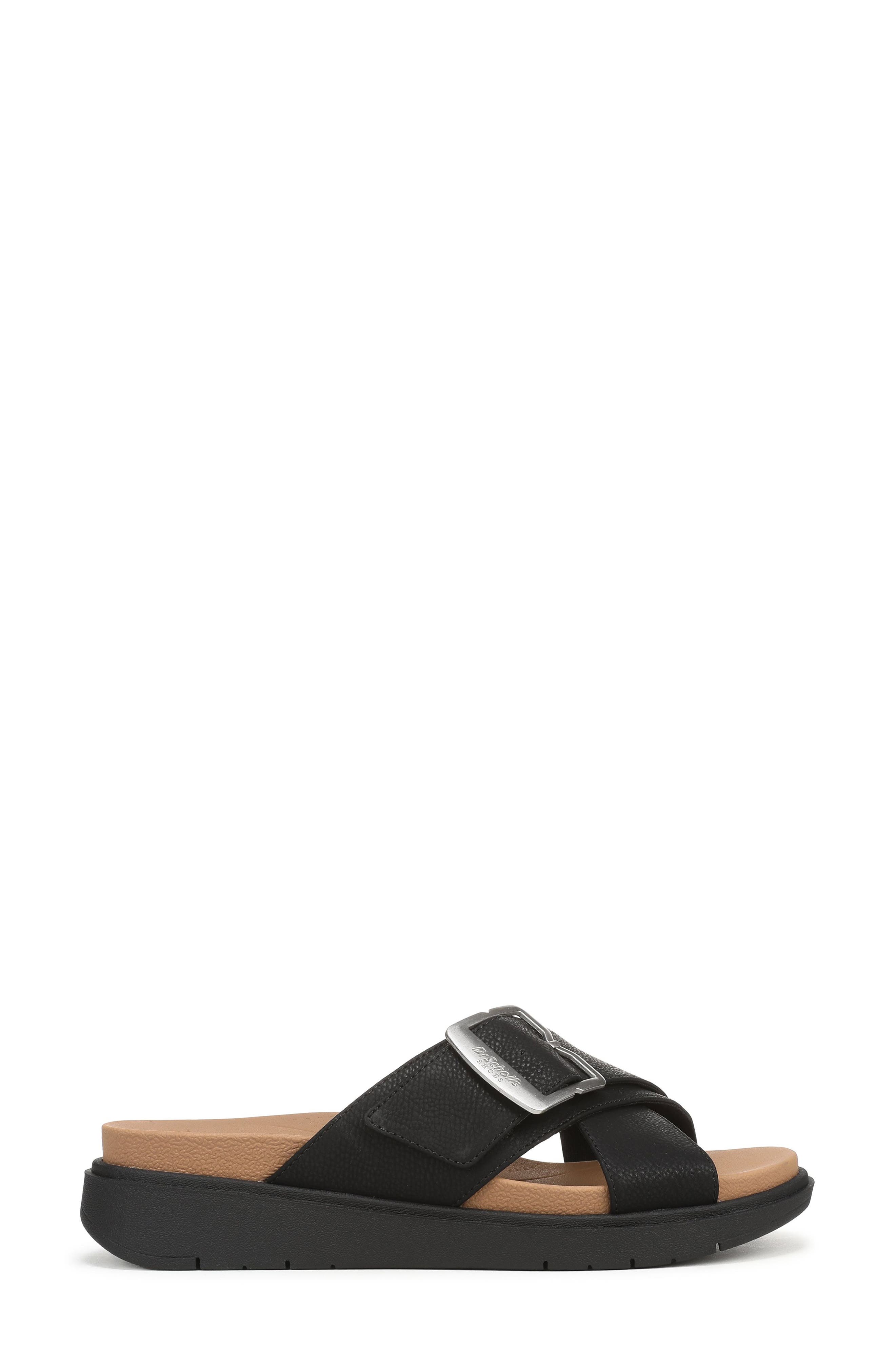 Dr. Scholl's Piper Platform Sandal, Alternate, color, Black Faux Leather