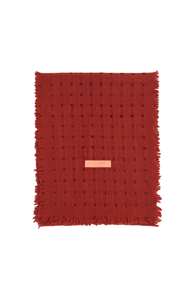 Lost Pattern Pixie Cashmere Scarf, Main, color, Red