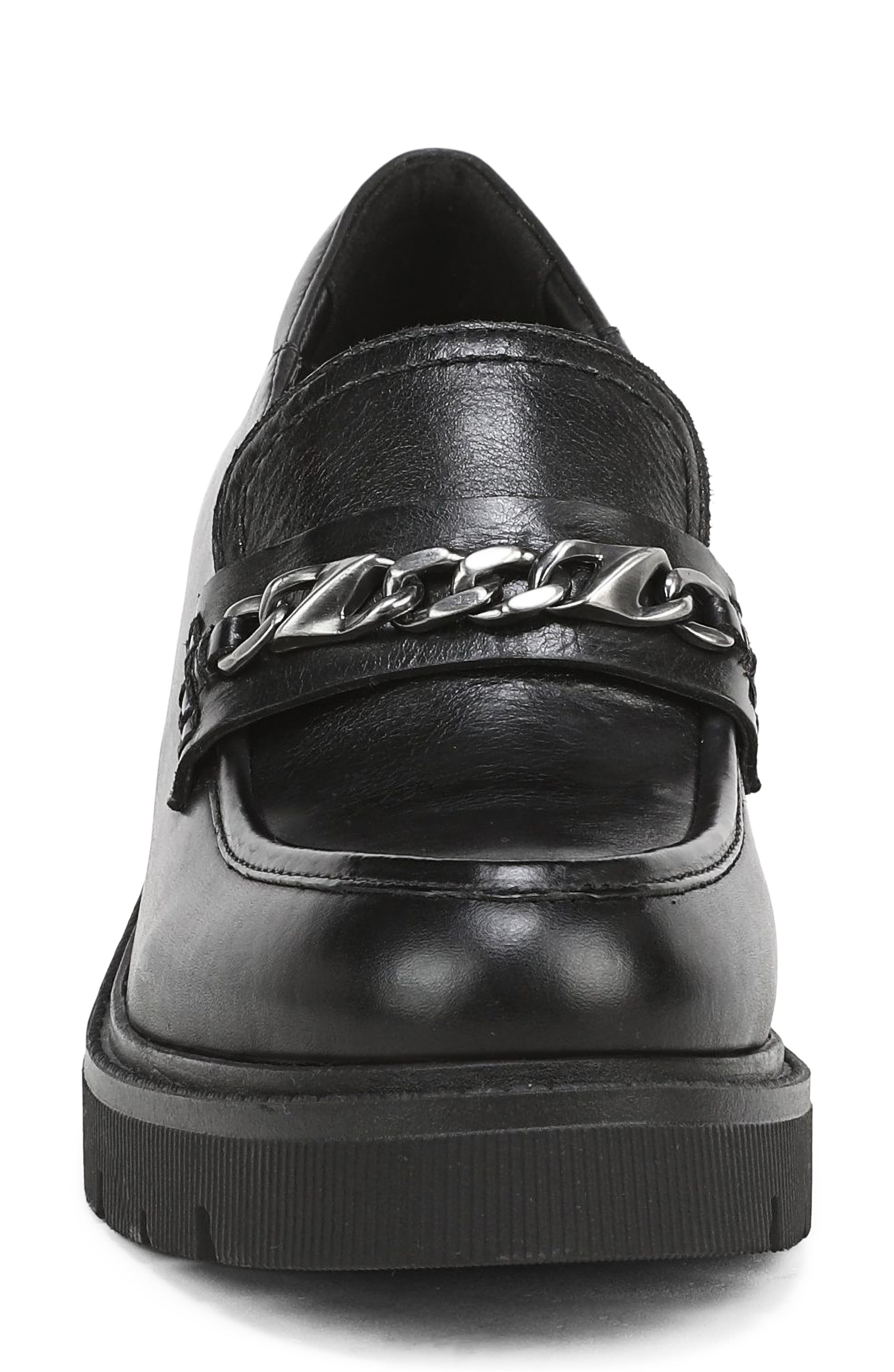 Jolee Leather Platform Loafer, Alternate, color, BLACK LEATHER
