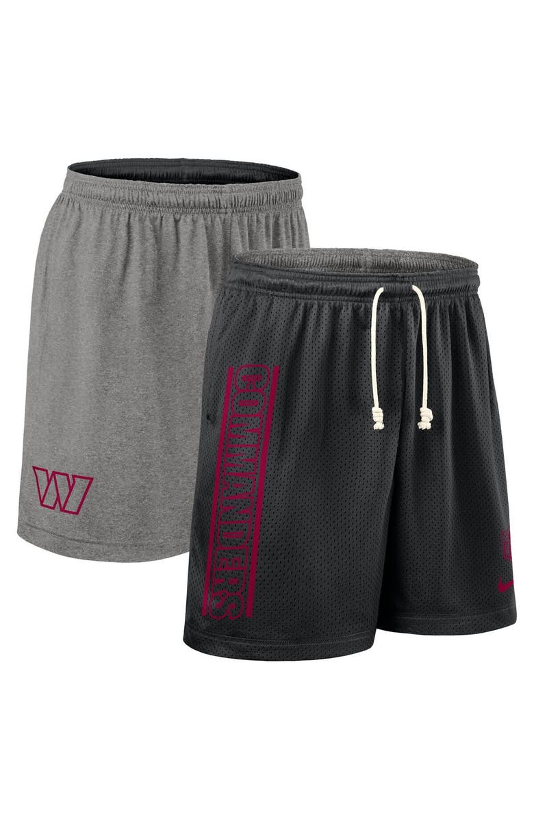 Nike Men's Nike Black Washington Commanders Sideline Reversible Performance Shorts, Main, color, Black