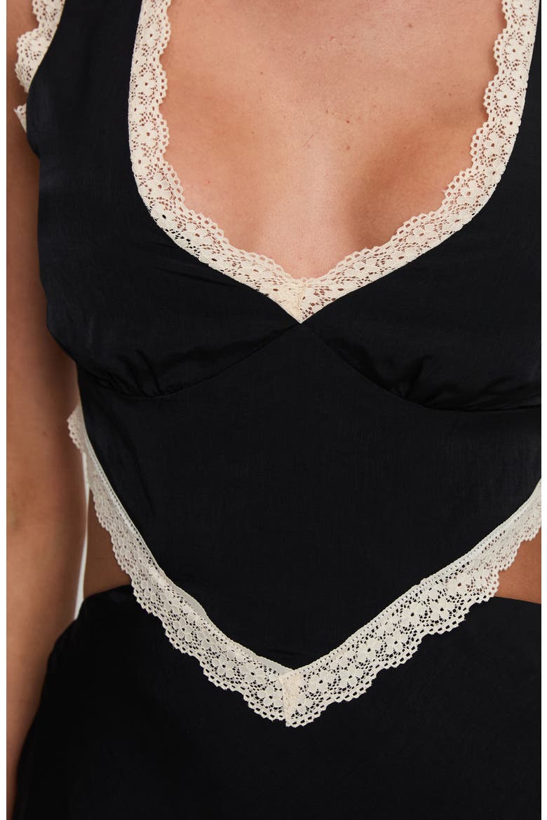 keila lace trim cutout maxi dress Keila Lace Trim Cutout Maxi Dress (Women)