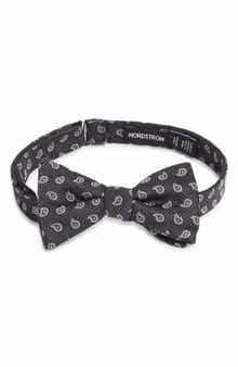 Nordstrom Paisley Jacquard Pre-Tied Silk Bow Tie