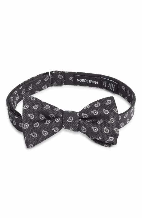 Nordstrom Paisley Jacquard Pre-Tied Silk Bow Tie