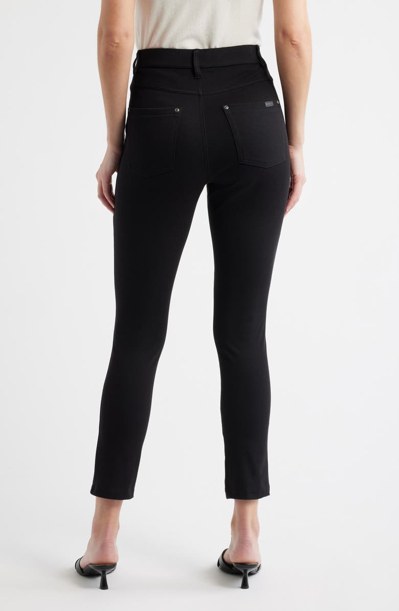 Hue Ultra Ultrasoft High Rise Denim Skimmer Leggings, Alternate, color, Black